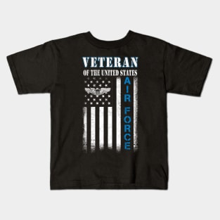 US Air Force Veteran Military T-Shirt Air Force Vintage Basic Kids T-Shirt